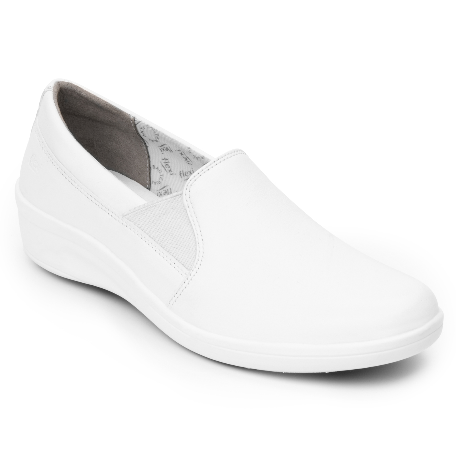 ZAPATOS CLINICOS FLEXI DE DAMA COMODOS 32608 BLANCO ORIGINAL