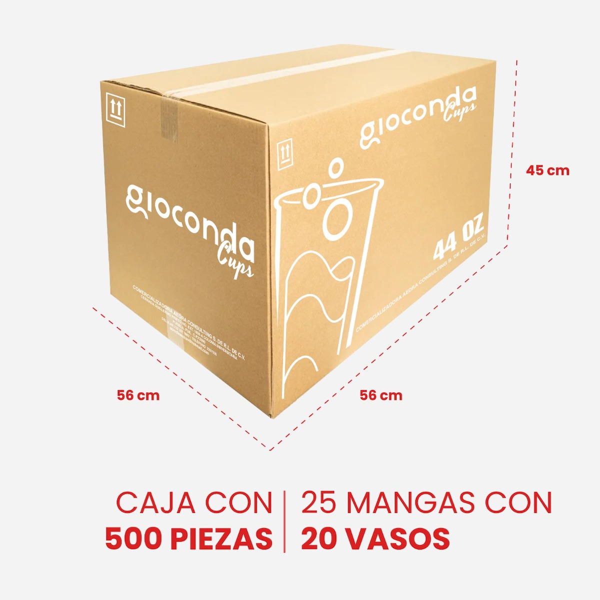 Vaso De Papel Encerado Desechable 44oz (500pz) Cerve/refres
