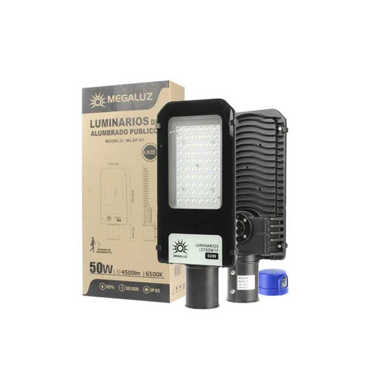 Lámpara Suburbana con Sensor Fotoeléctrico Megaluz LDT50W1F