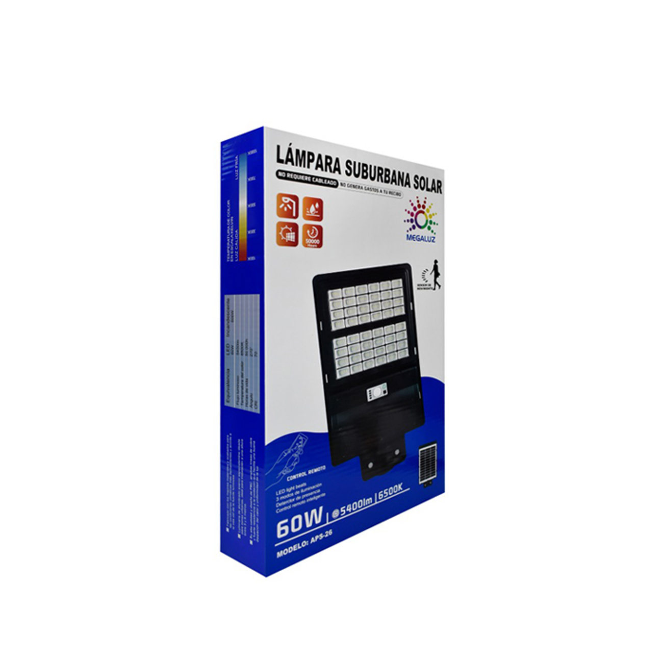 Lámpara Suburbana Solar Megaluz AP APS14W60