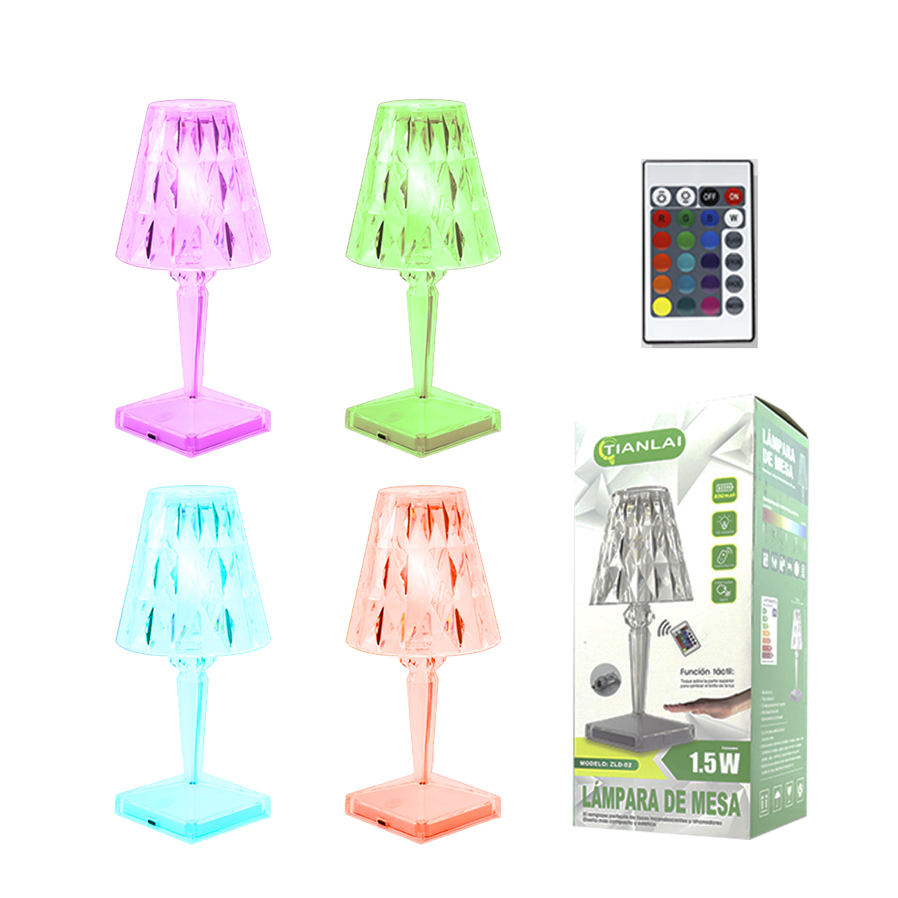 Lámpara de Mesa con Luz RGB Tianlai LDM-02