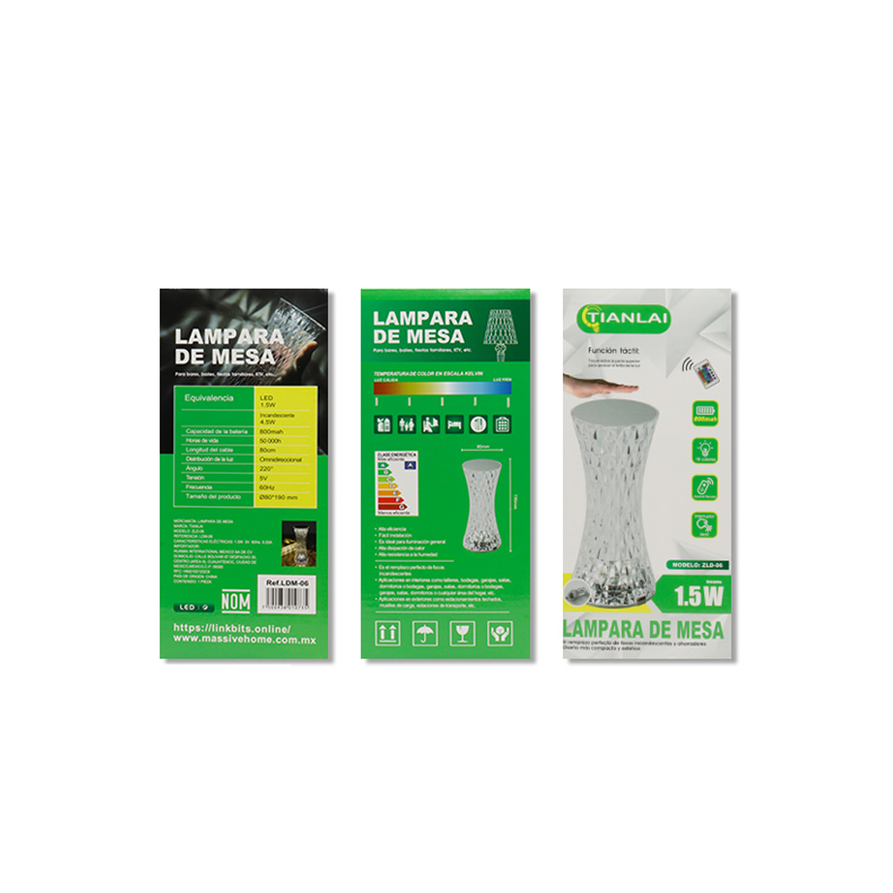 Lámpara de Mesa con Luz RGB Tianlai LDM-06