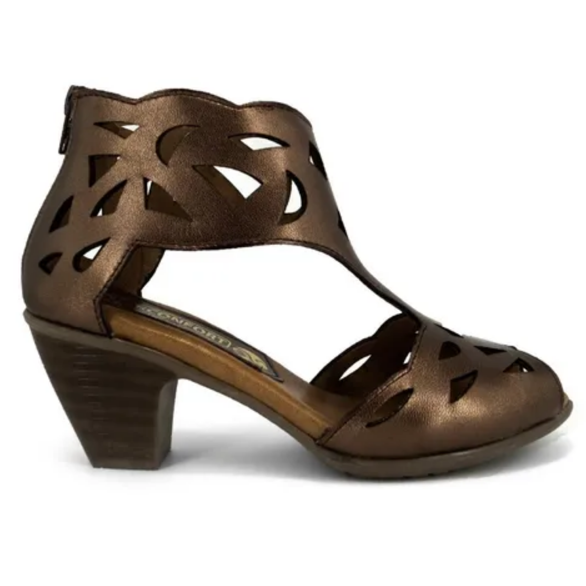 Huarache Sandalia De Mujer Comoda Mod Arizta Moka Metalico