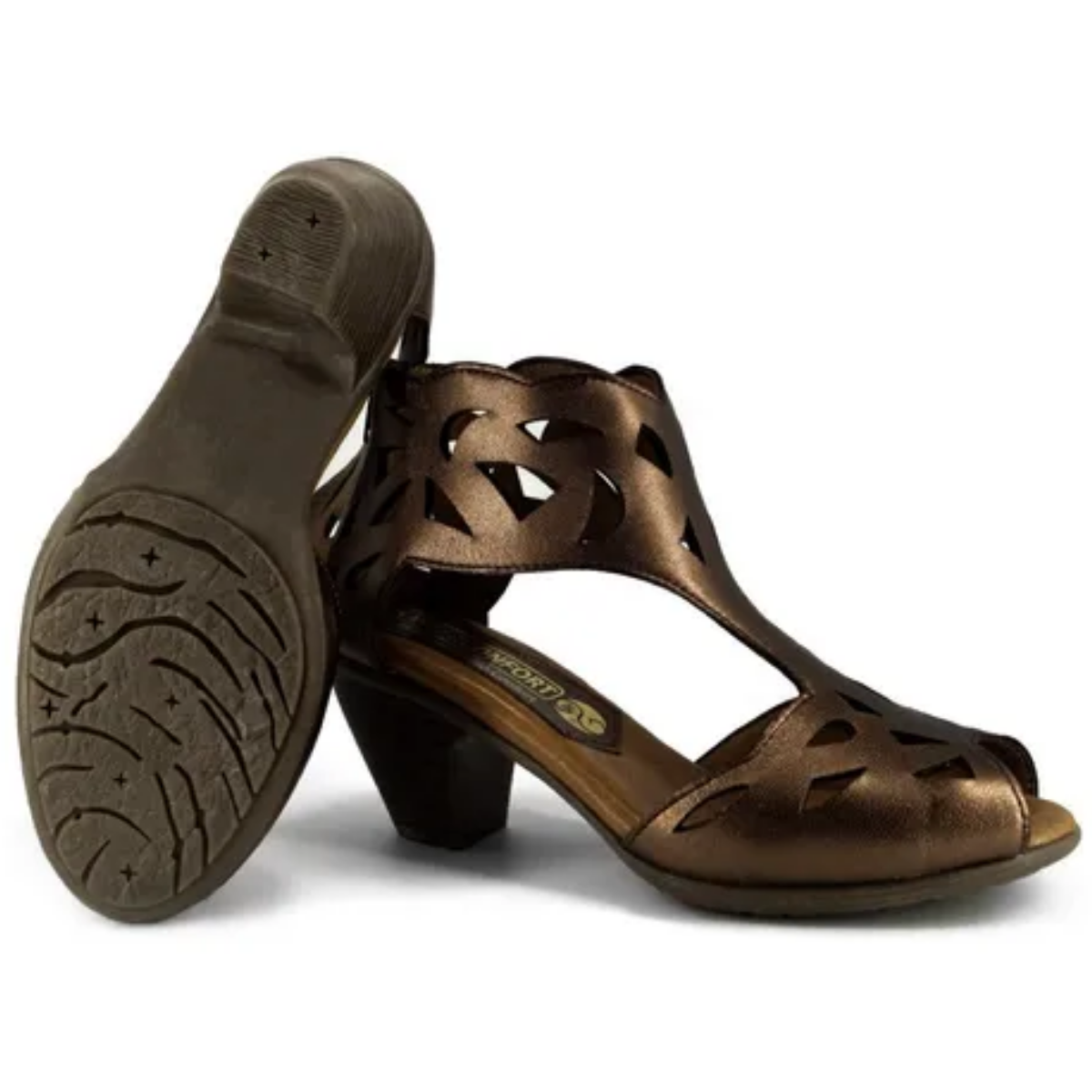 Huarache Sandalia De Mujer Comoda Mod Arizta Moka Metalico