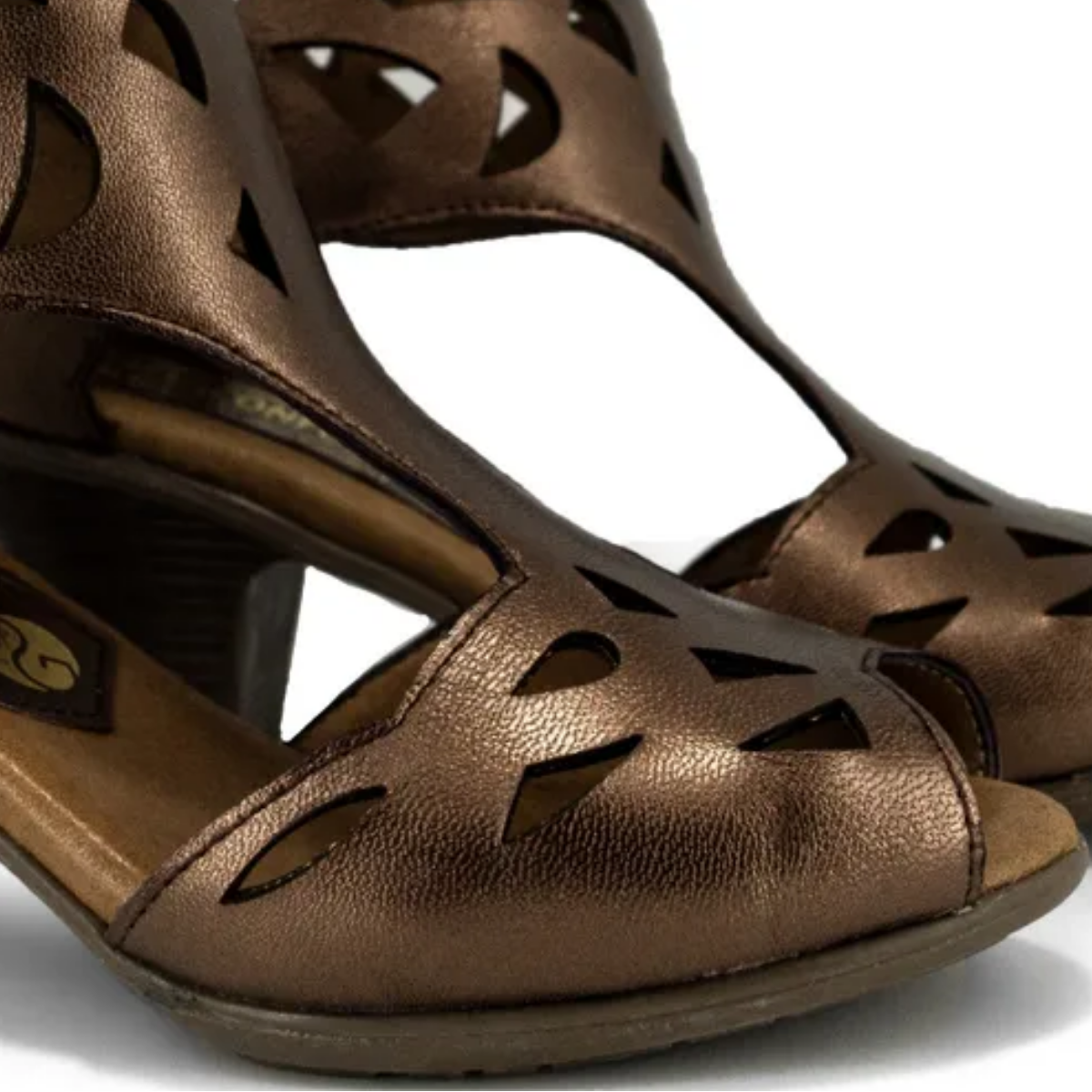 Huarache Sandalia De Mujer Comoda Mod Arizta Moka Metalico