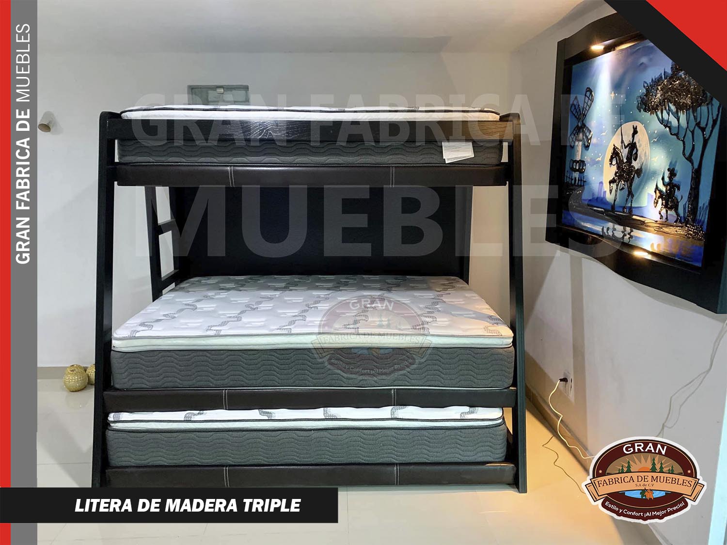 Litera de Madera Triple