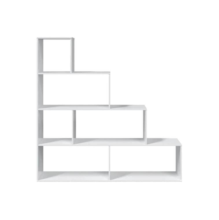 Librero Minimalista Escalonado Blanco 