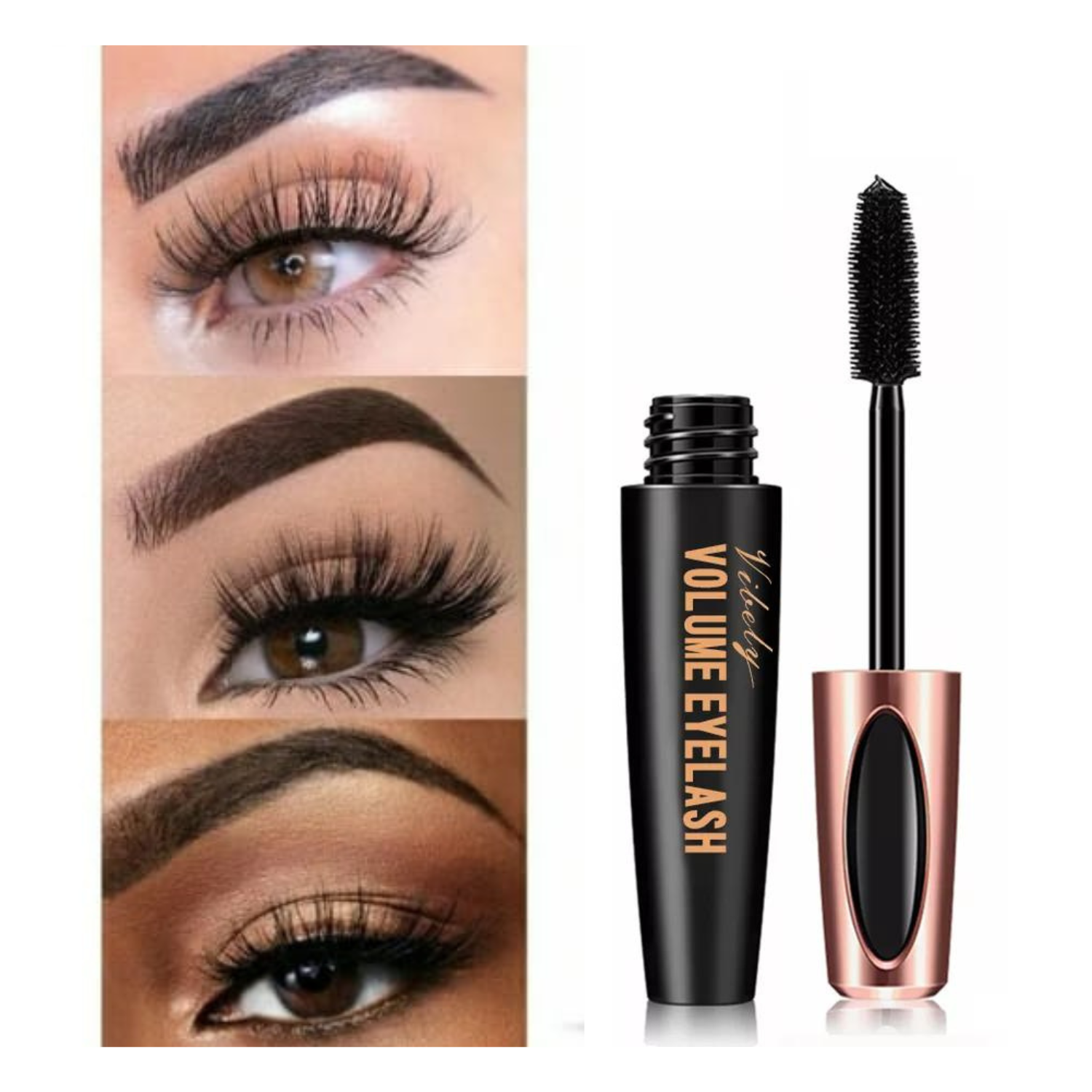 Rimel Máscara De Pestañas  4D de fibra de seda  Rimel Alargador