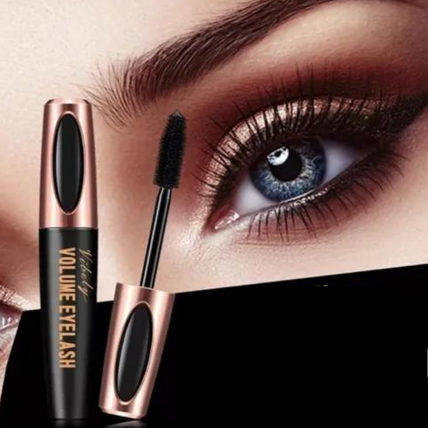 Rimel Máscara De Pestañas  4D de fibra de seda  Rimel Alargador