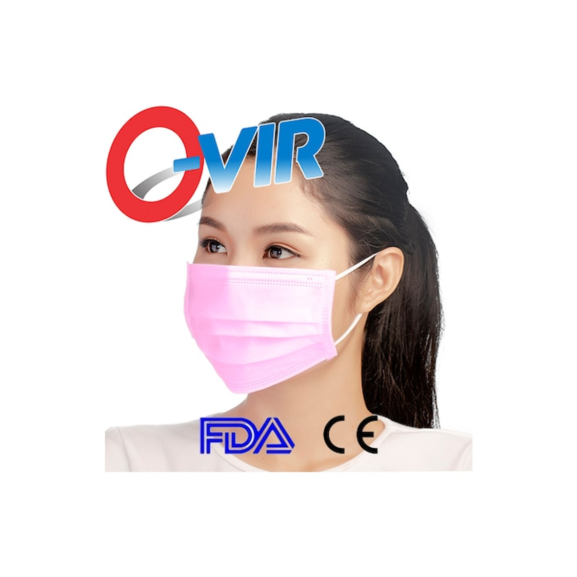 100 Cubrebocas Tricapa Quirúrgico 99% De Filtración Rosa