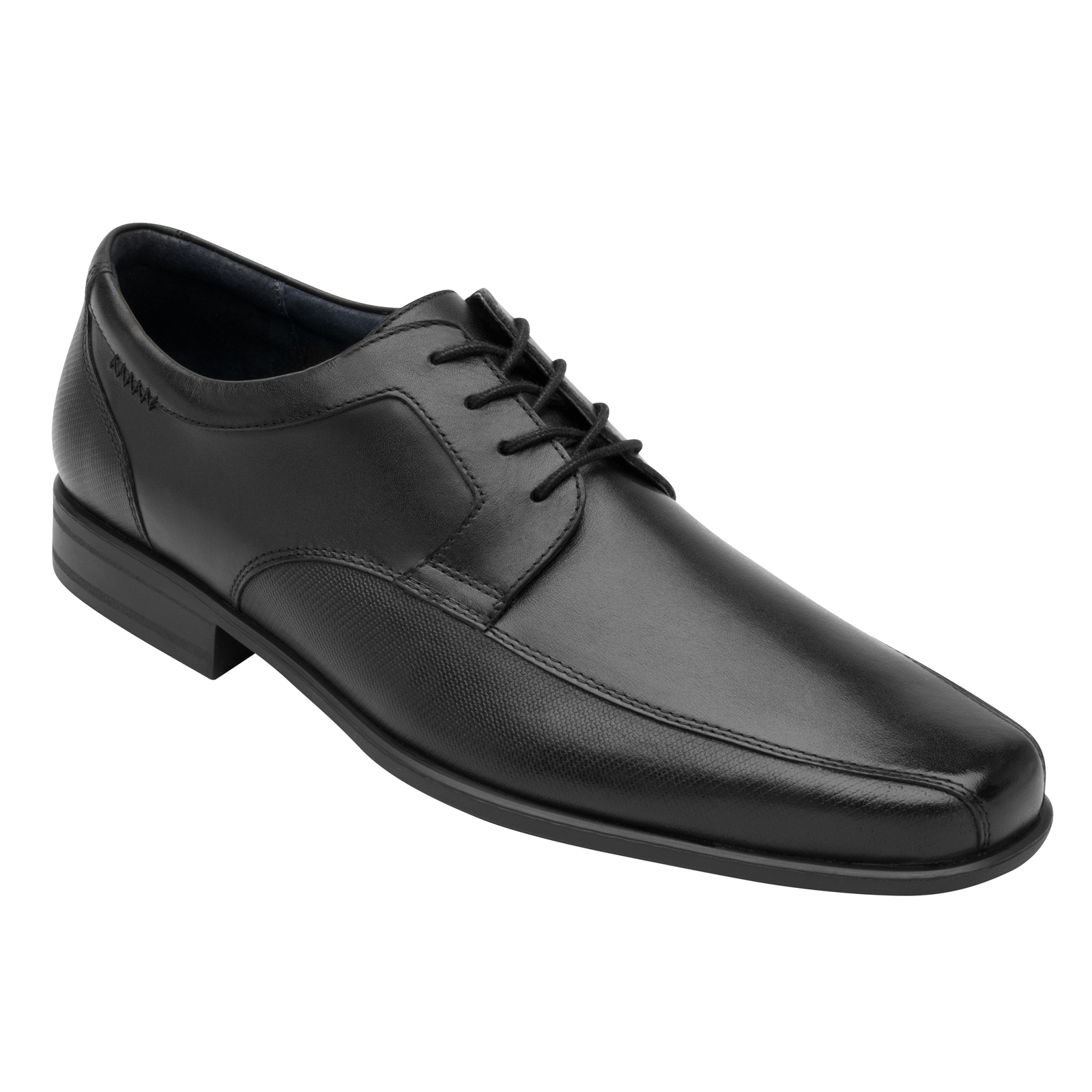 Zapatos Flexi Hombre Casual Estilo Derby 90716 Negro Mezcla De Texturas