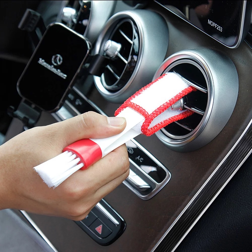 Kit de Limpieza para Coches con Cepillos para detallado Interior y Exterior, Toalla y Guante Microfibra