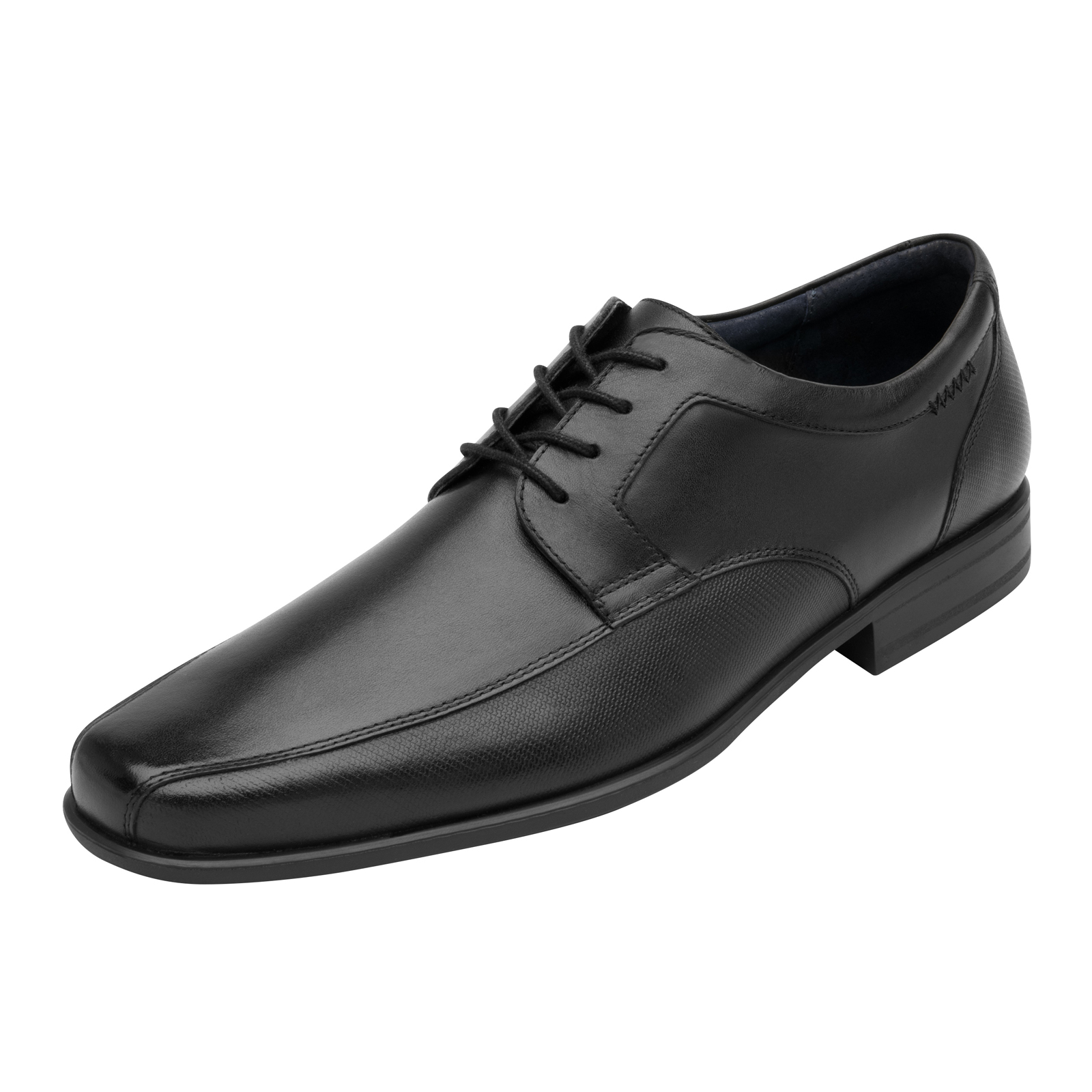 Zapatos Flexi Hombre Casual Estilo Derby 90716 Negro Mezcla De Texturas
