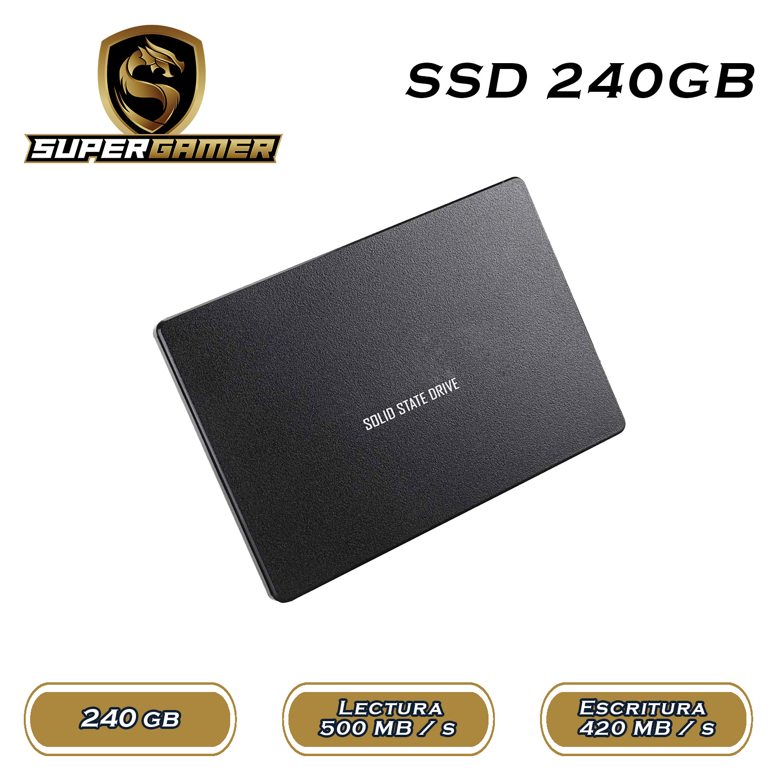 PC SUPERGAMER INTEL I3 10105 4.4 GHZ RAM 8GB SSD 120GB SG-IC059