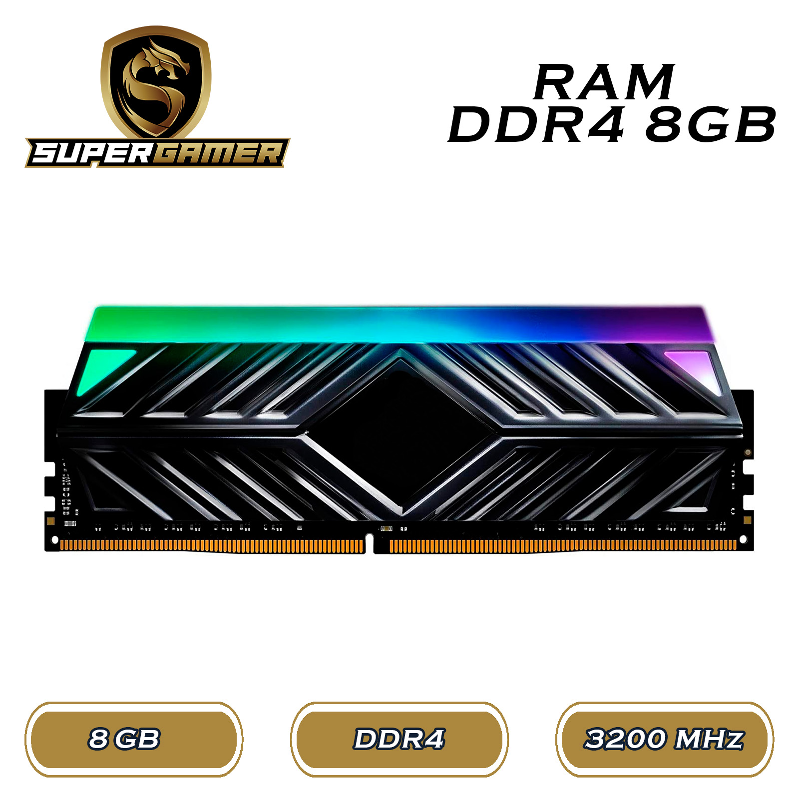 PC SUPERGAMER INTEL I3 10105 4.4 GHZ RAM 8GB SSD 120GB SG-IC059