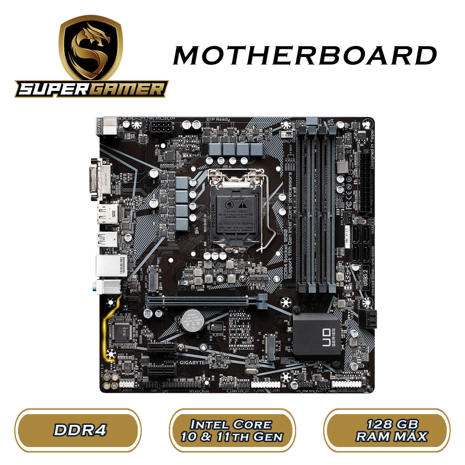 PC SUPERGAMER INTEL I3 10105 4.4 GHZ RAM 8GB SSD 120GB SG-IC059