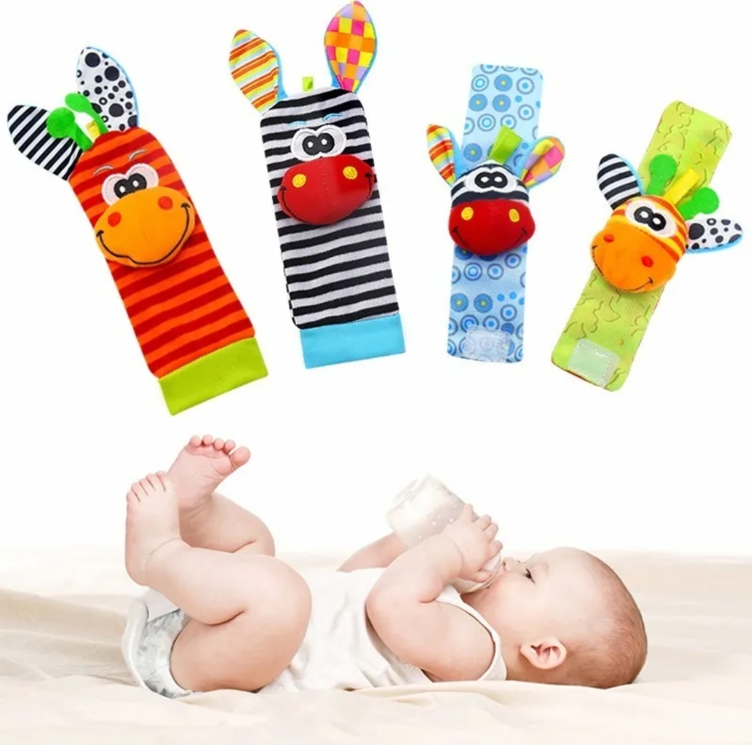 Sonajas Para Bebe Calcetines Juguete Estimulación Temprana 4