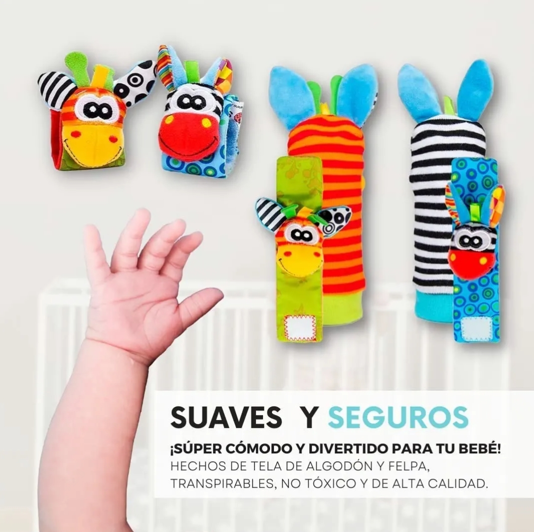 Sonajas Para Bebe Calcetines Juguete Estimulación Temprana 4