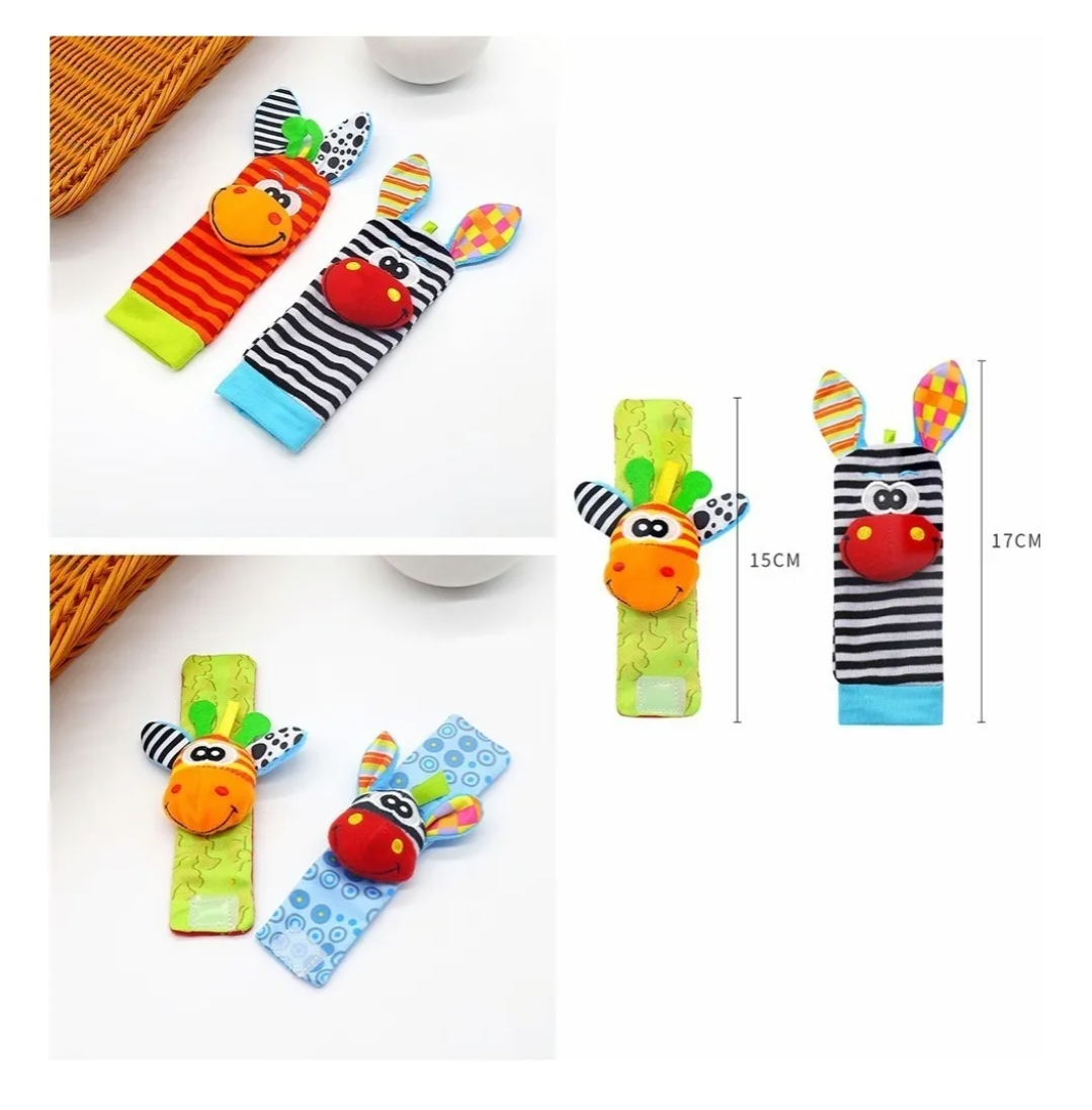 Sonajas Para Bebe Calcetines Juguete Estimulación Temprana 4