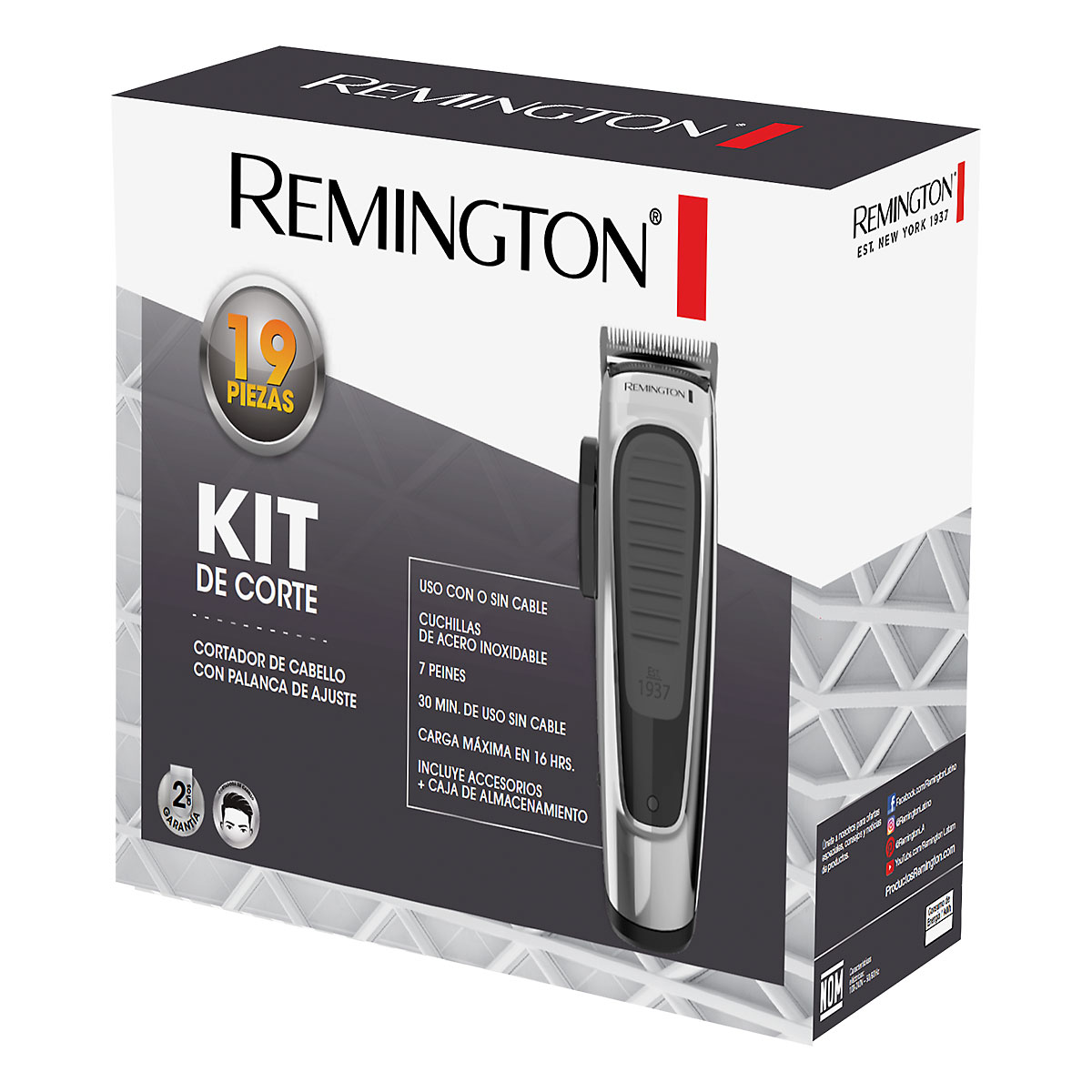 Kit Recortadora Remington HC03A  19 Pzas con Palanca de Ajuste
