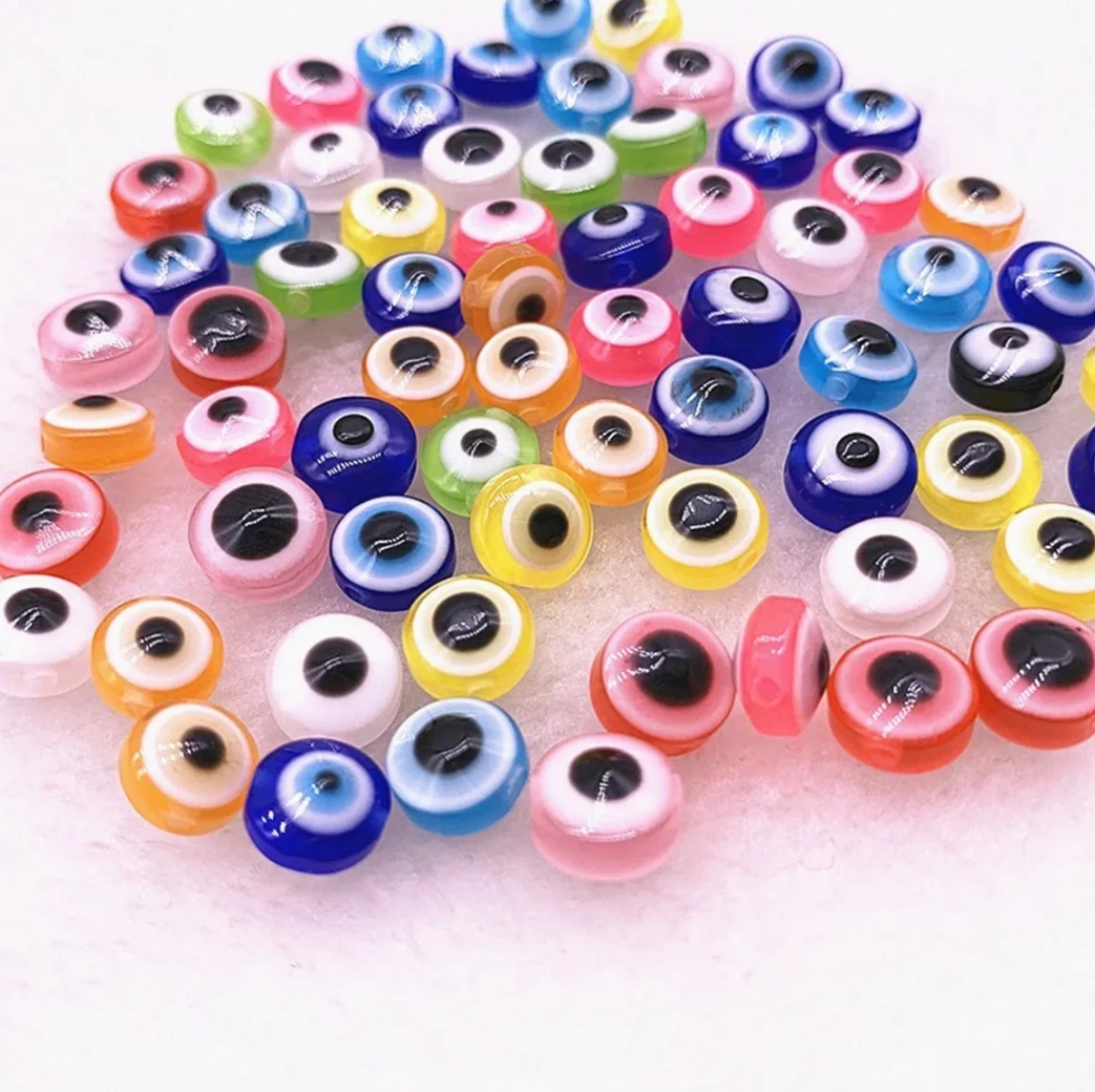 Ojos Turcos Chaquiras De Colores Material Bisuteria