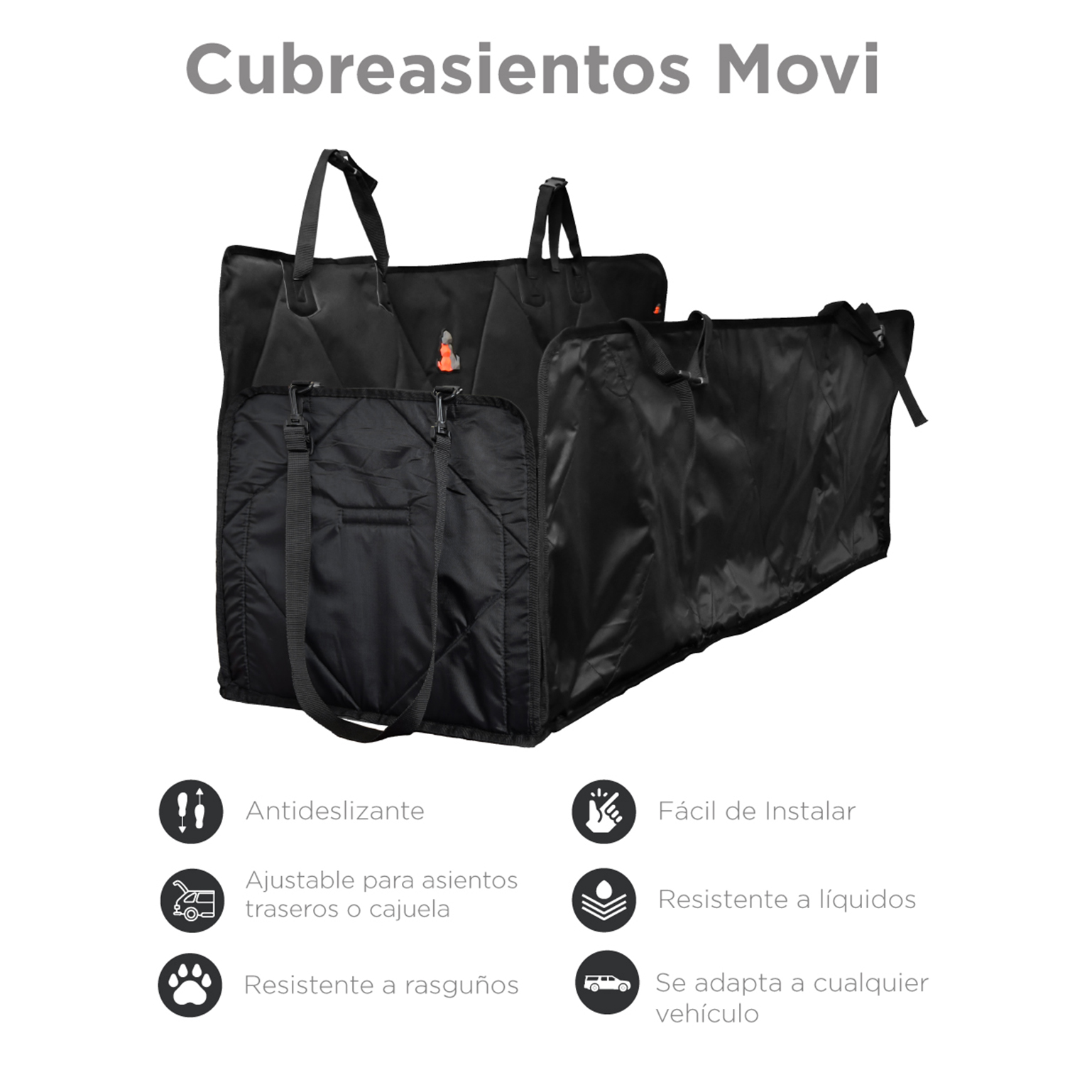 Cubre Asientos Auto para Perro, Protector Asientos, Mascota, Marca Red Baboon