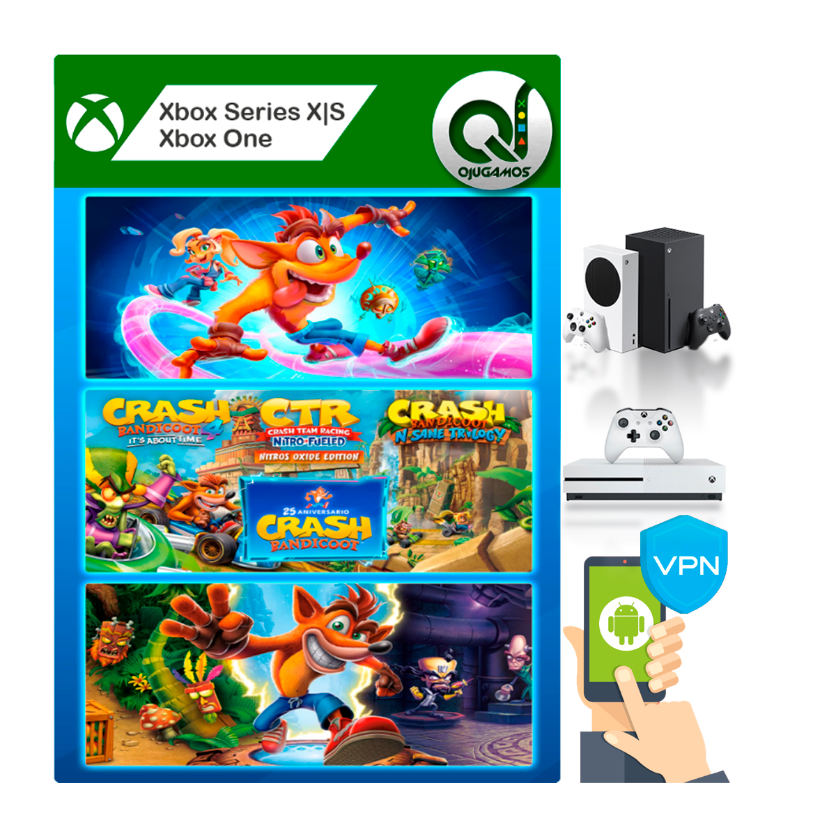 Crash Bandicoot - Lote Crashiversary Codigo Digital | Leer Descripcion