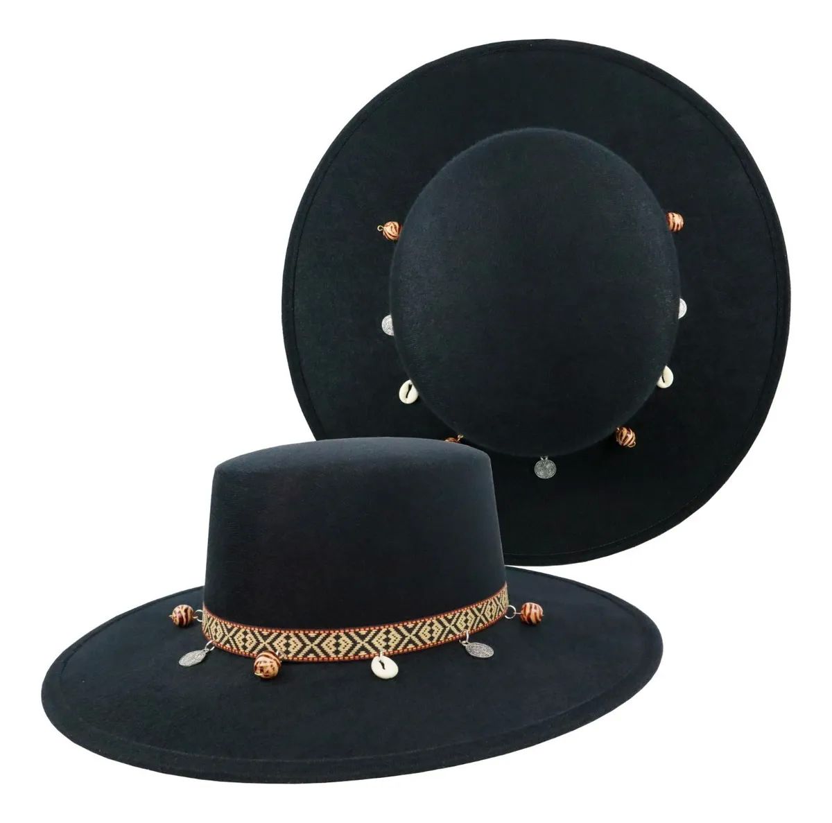 Sombrero Unisex Cordobés Dubetina Vintage Hípster  Tipo Español Negro 27