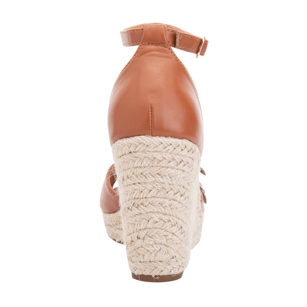 Sandalias de plataforma de yute con flor al frente, marca Vi Line, para mujer, mod. 1027804