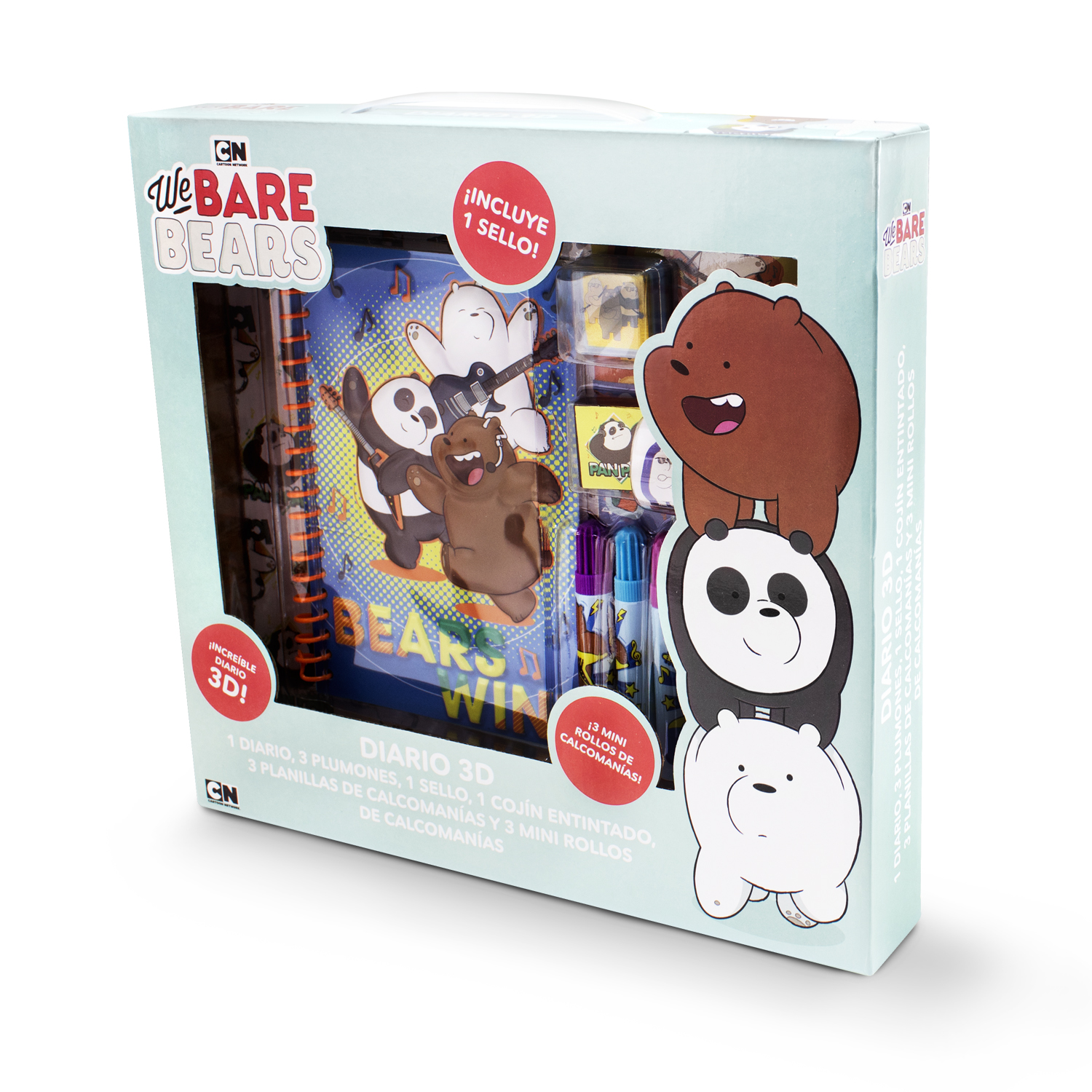 Diario 3D de Osos escandalosos para niñas librera para dibujar