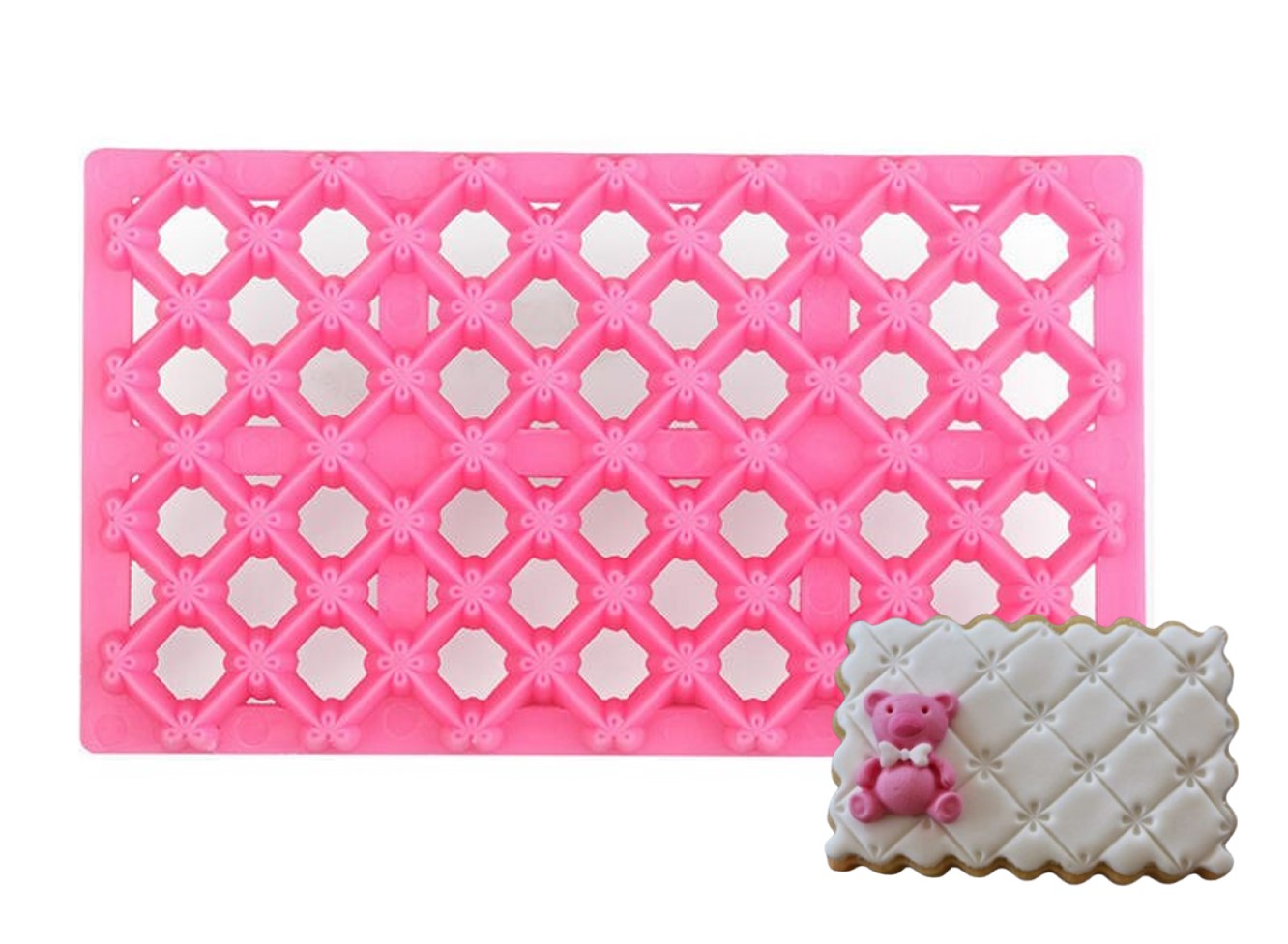 Set de 9 Sellos Marcadores de Rombo para Texturizado de Fondant