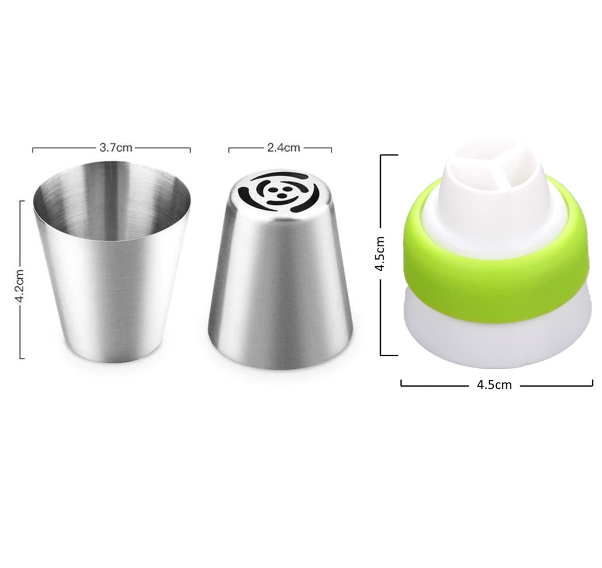 Juego 7 Duyas Rusas Jumbo con Cople Tricolor y 10 Mangas Pasteleras 