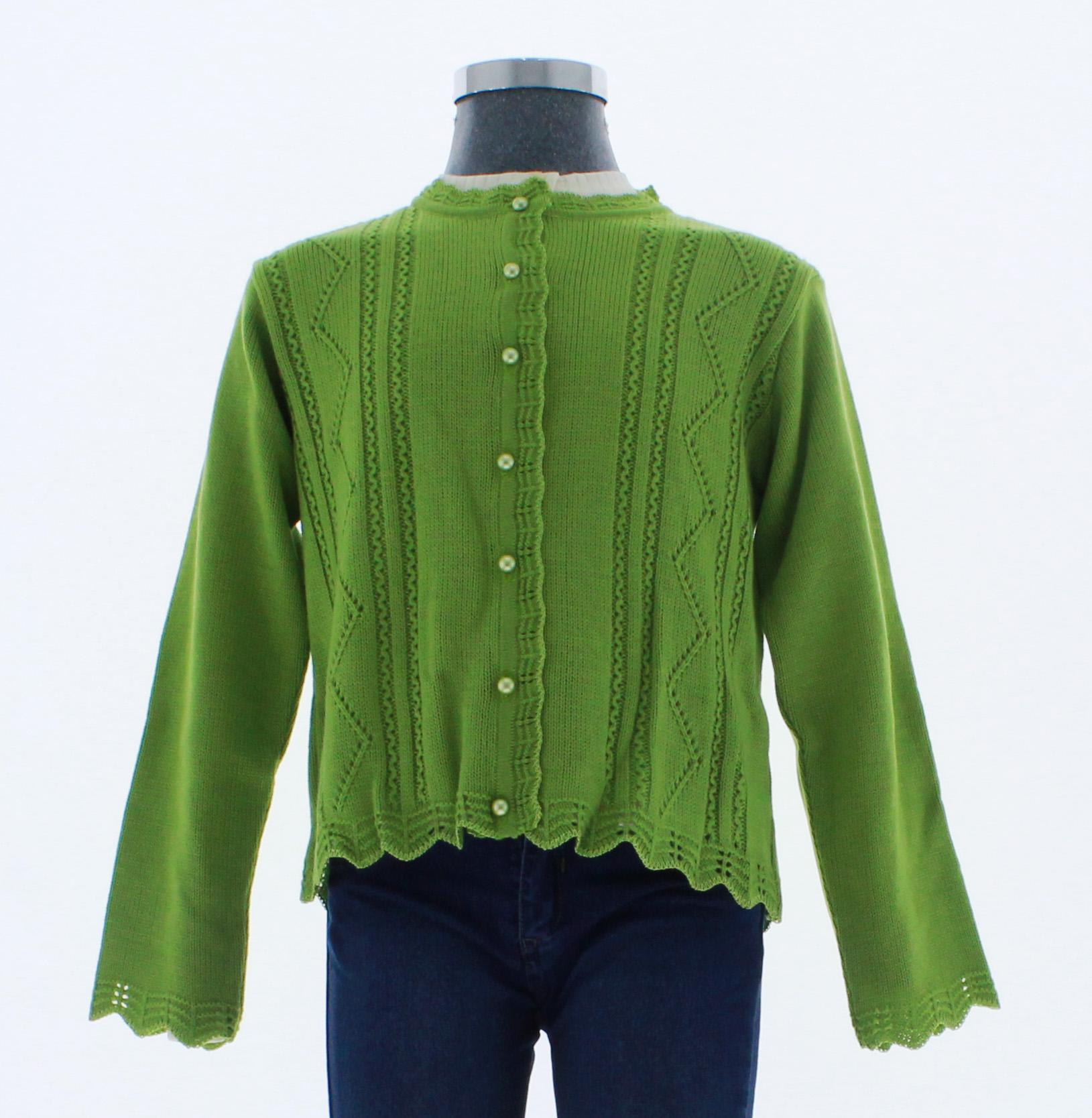 Sueter Niña Tejido Verde 3065 4 a 16 Años.