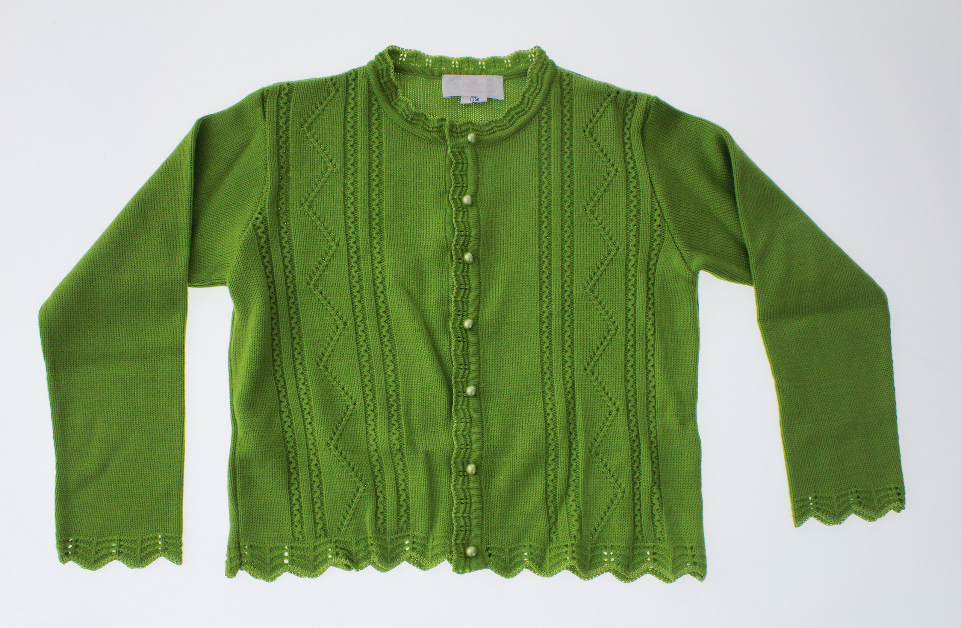 Sueter Niña Tejido Verde 3065 4 a 16 Años.