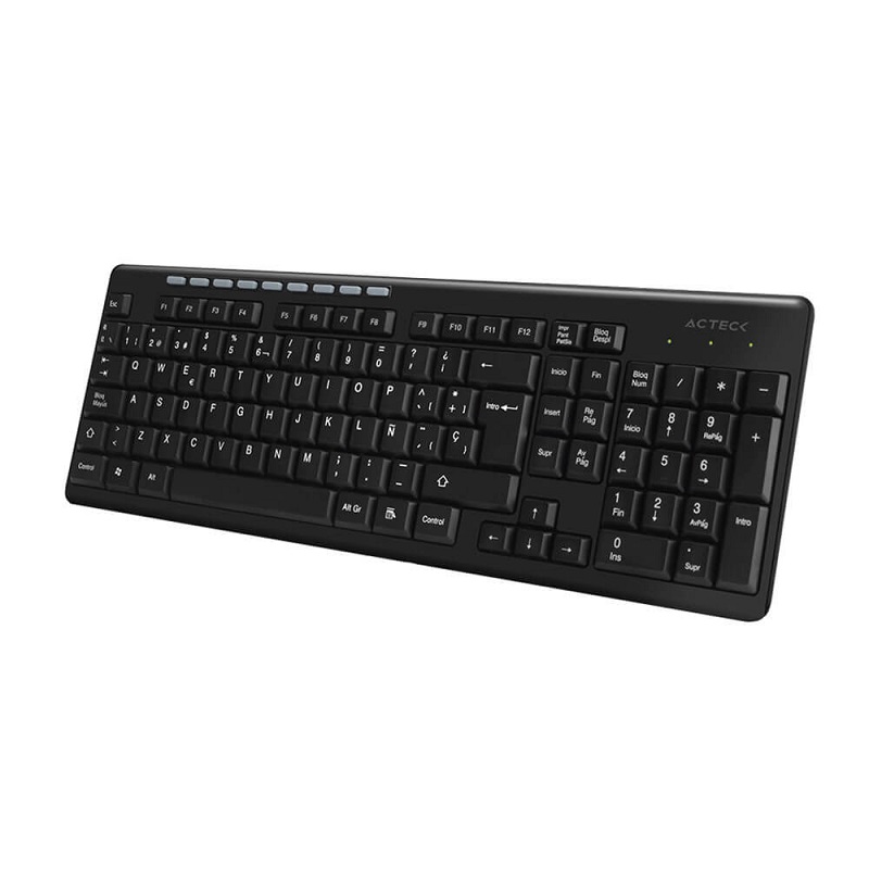 Teclado Acteck TM100, Inalámbrico, USB, Negro 