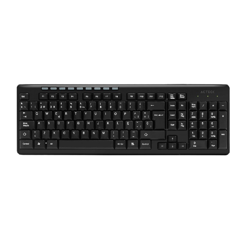 Teclado Acteck TM100, Inalámbrico, USB, Negro 