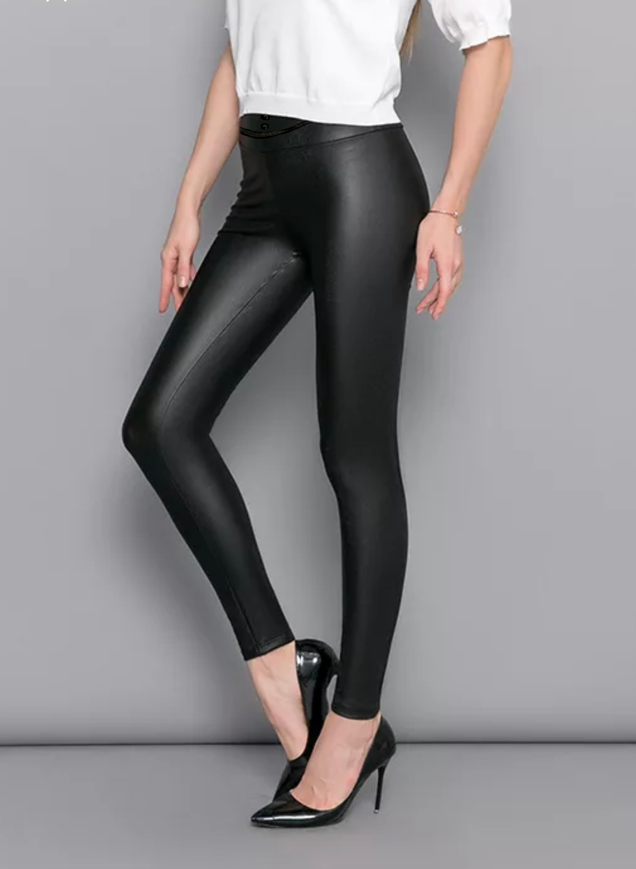 Leggins Cuero Gruesos Afelpados Malla Vinipiel Leggin Mallon de Mujer