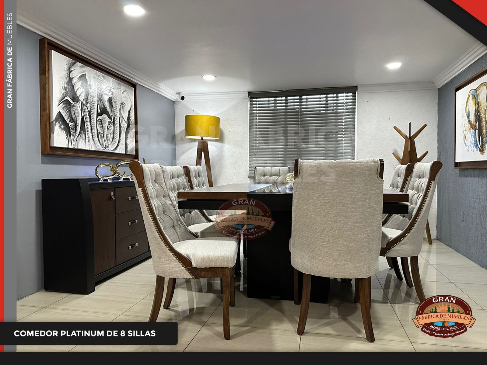 Comedor 8 Sillas Platino