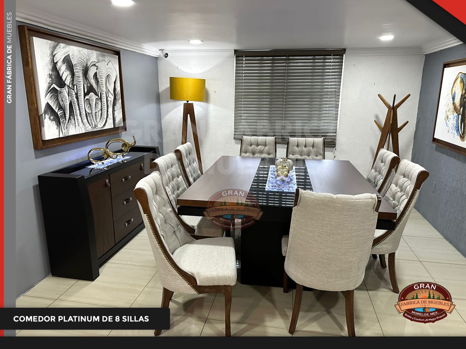 Comedor 8 Sillas Platino