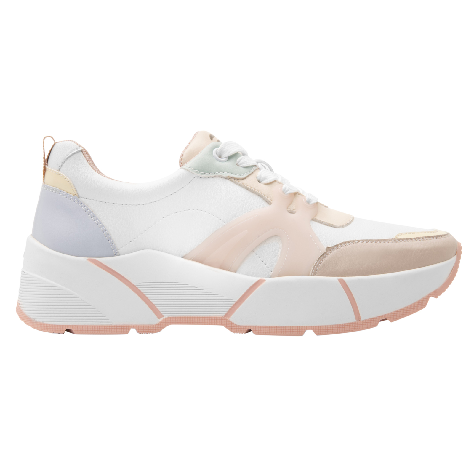 TENIS SNEAKER URBANO PLATAFORMA FLEXI FXI DAMA 116401 PASTEL