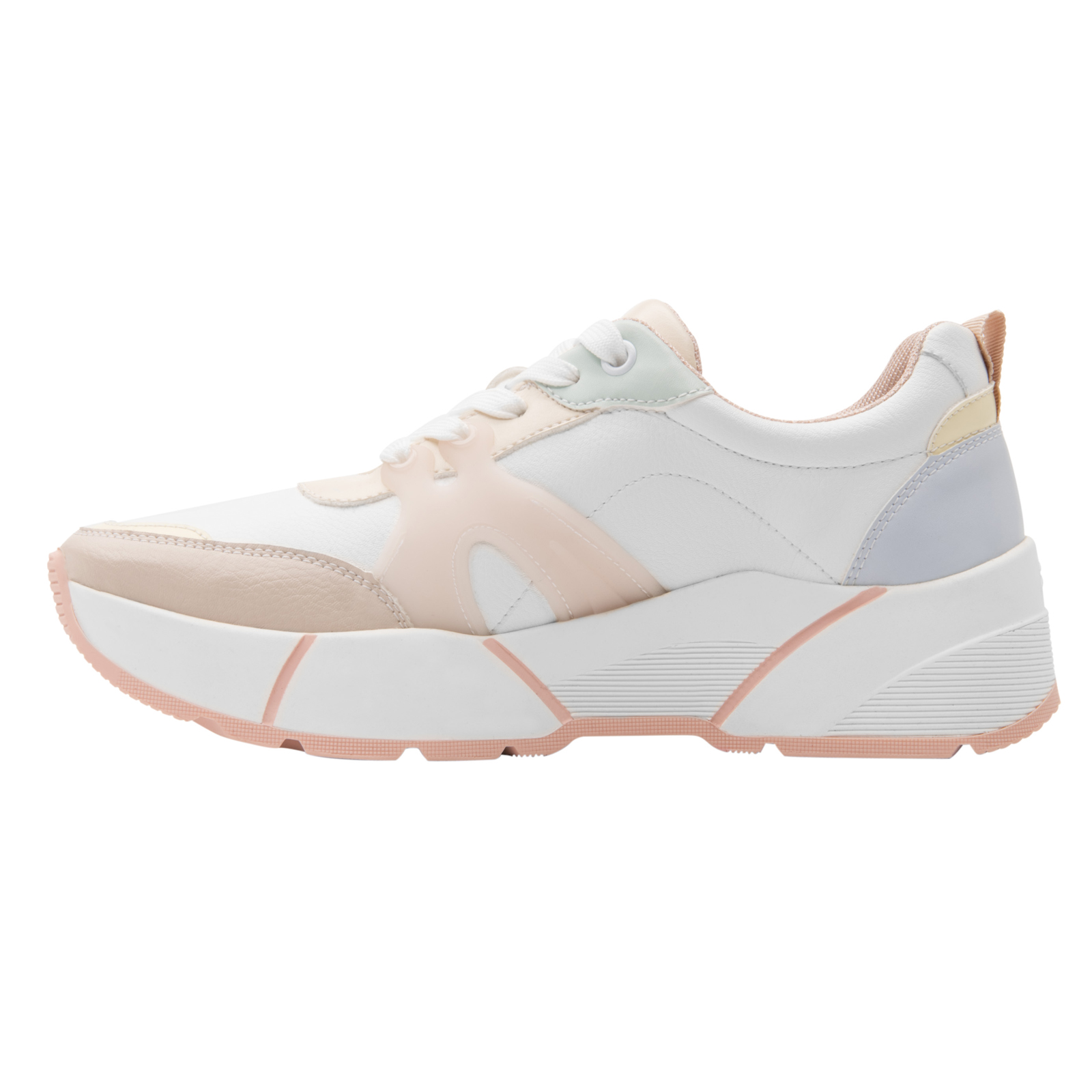 TENIS SNEAKER URBANO PLATAFORMA FLEXI FXI DAMA 116401 PASTEL