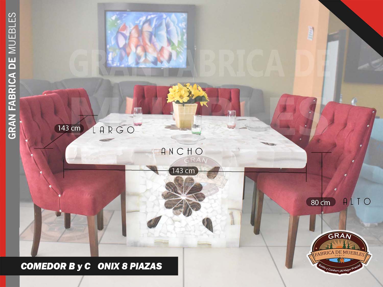 Comedor ByC Onix 8 Plazas