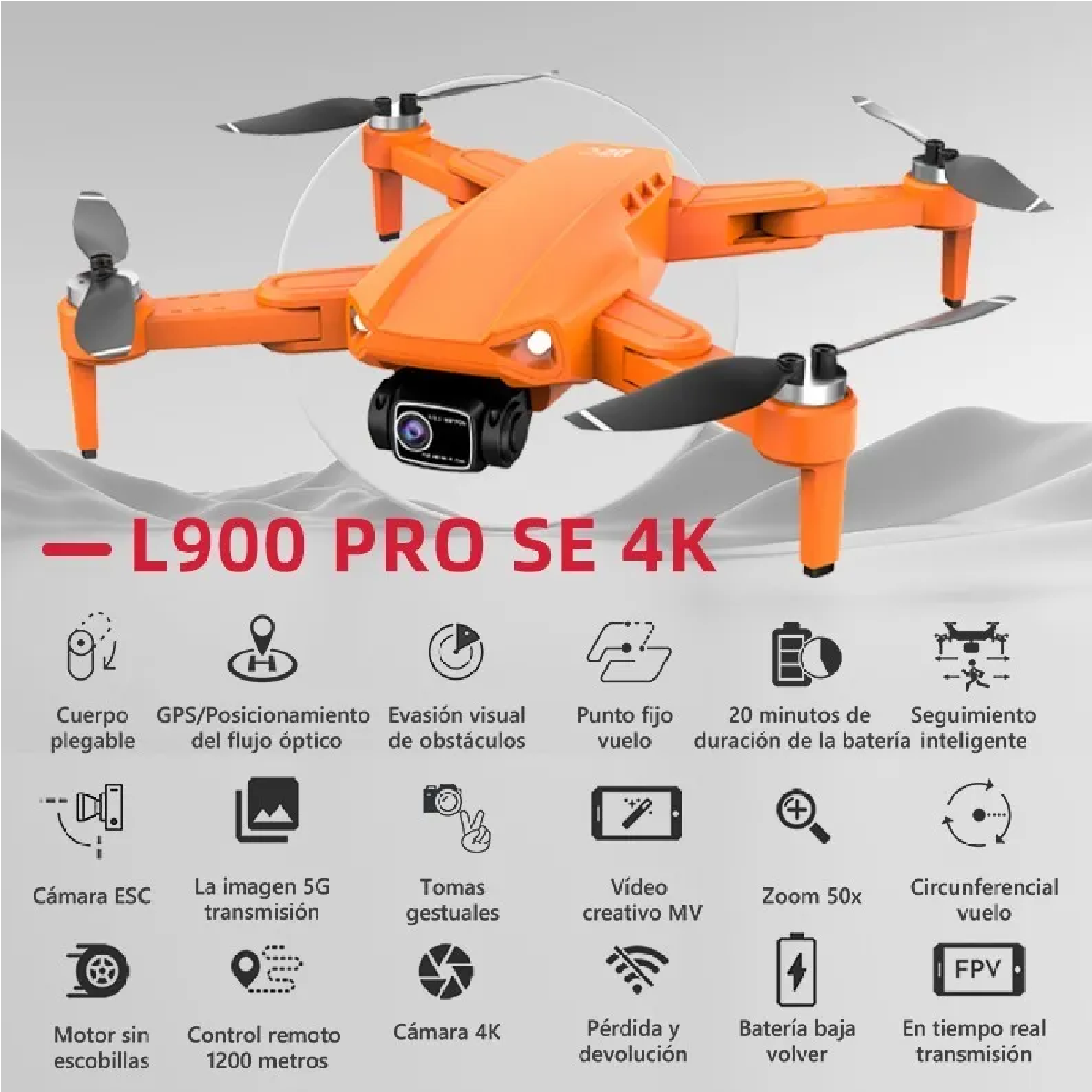 Mini Drone Con Cámara 4k Y Gps Profesional