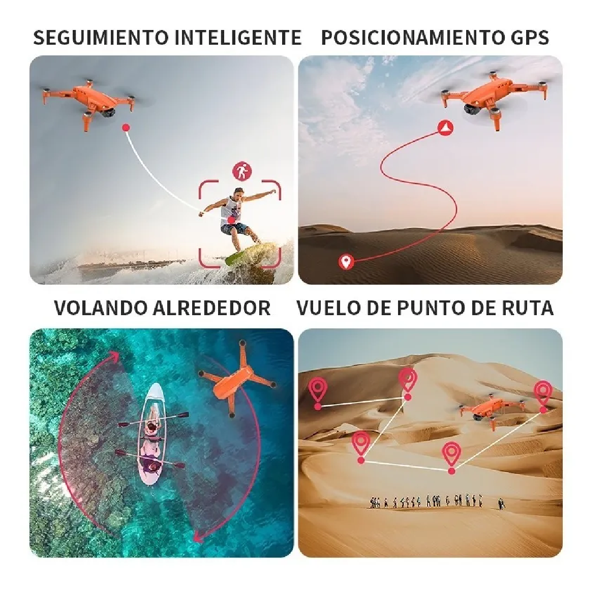 Mini Drone Con Cámara 4k Y Gps Profesional