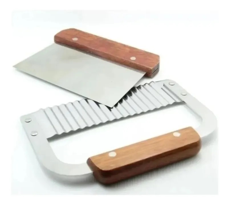 Juego 2 Cortadores Jabón Artesanal En Barra Ondulado Y Liso