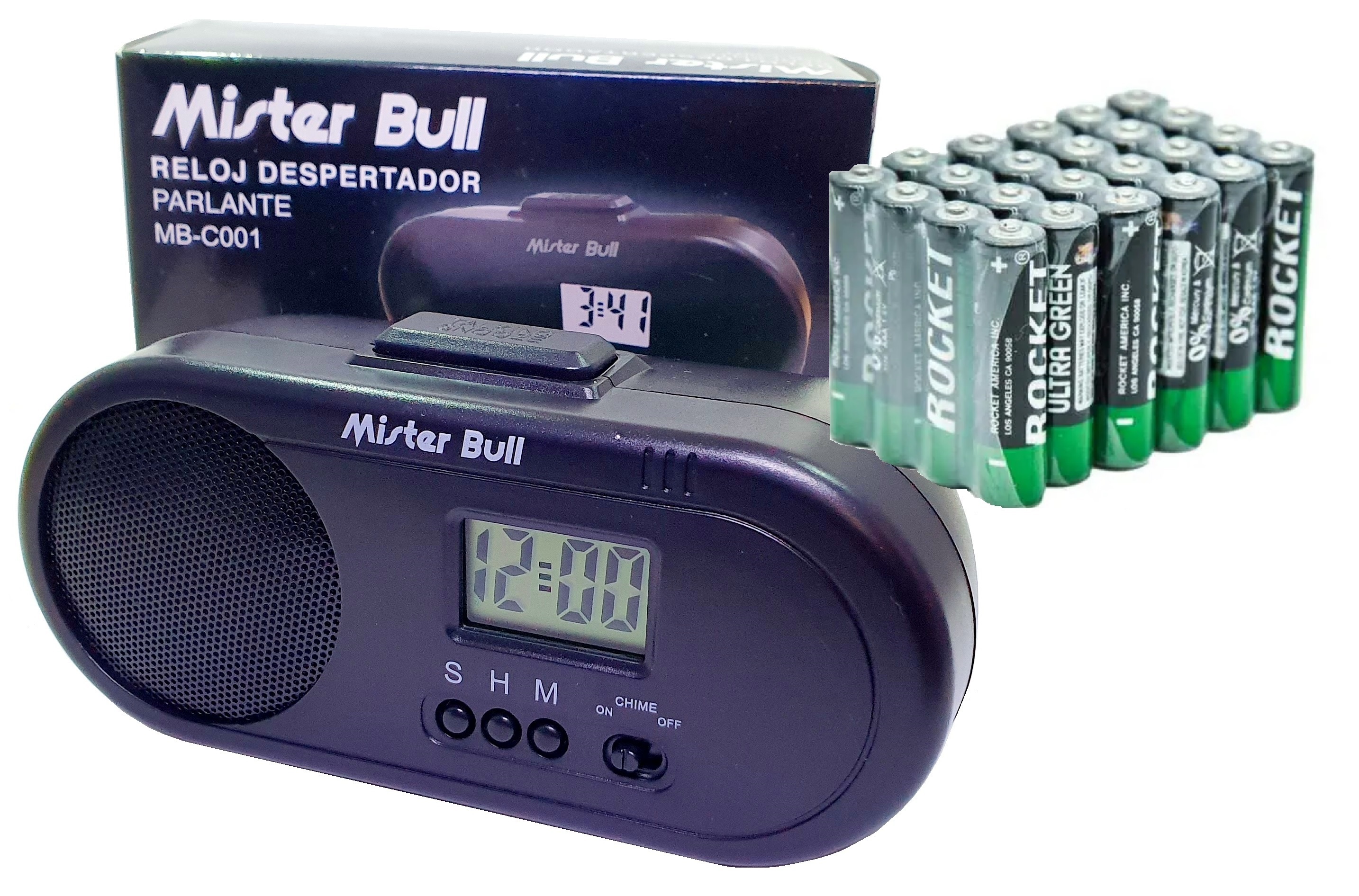 Reloj Despertador Talking Voz Español Habla Dice Hora Alarma Gallito + 24 Pilas