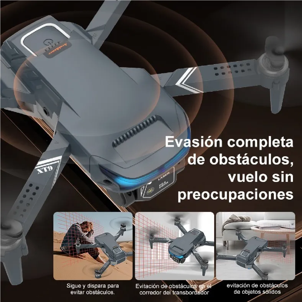 Dron Cuadricóptero A Control Remoto C/cámara 4k Hd