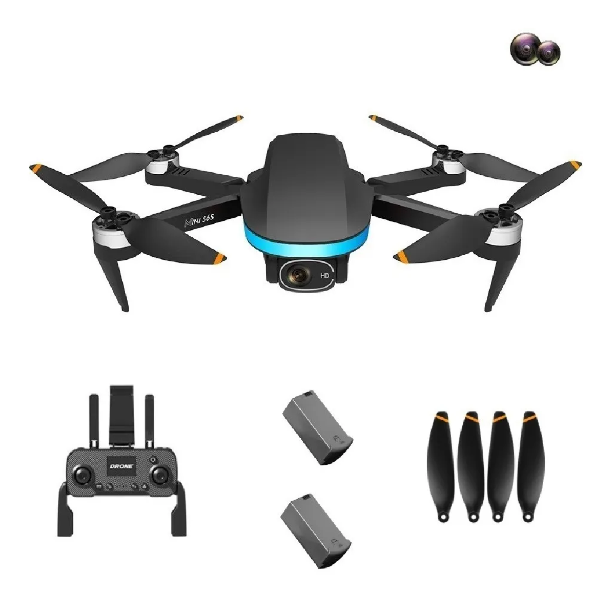 Drone Con Gps Cámara 4k Hd Motor Sin Escobilla+ 2 Pilas