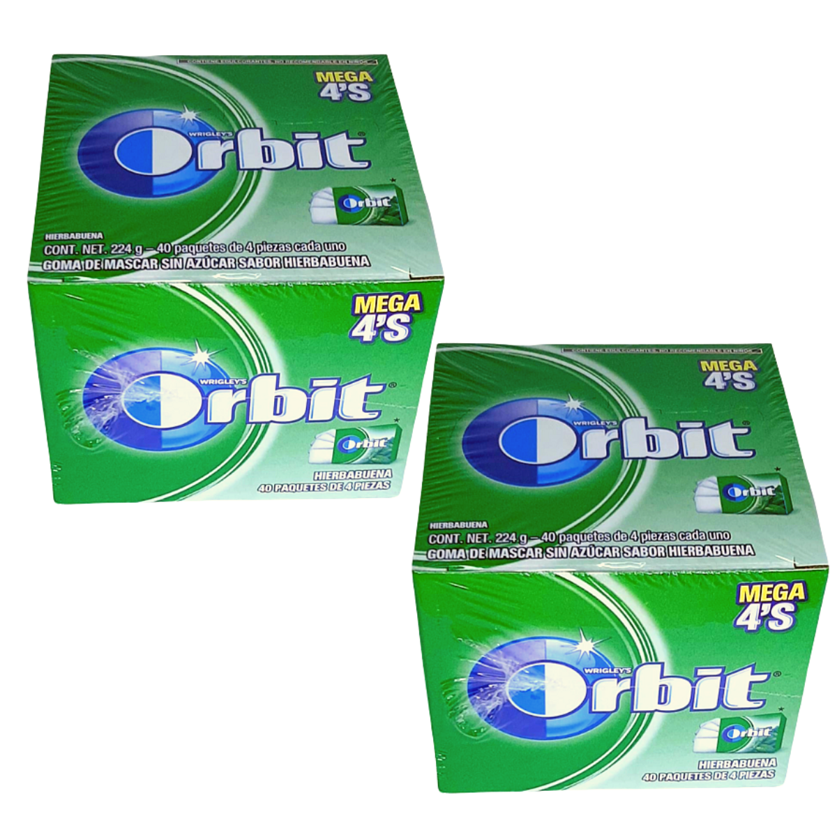 2 Pack - Chicle Orbit Hierbabuena 40 Piezas