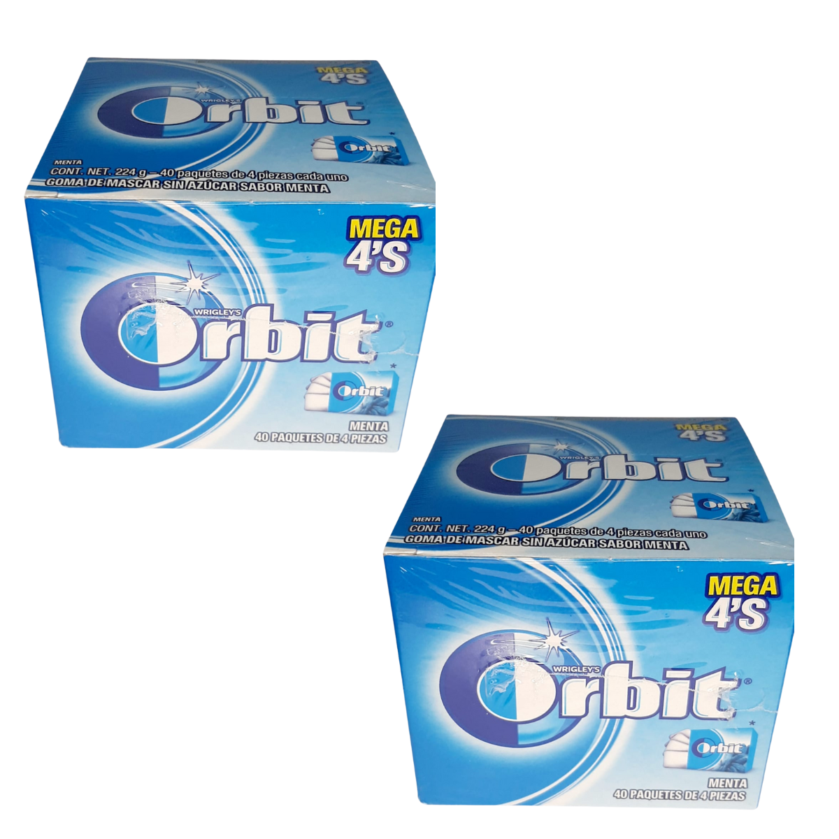 2 Pack - Chicle Orbit Menta 40 Piezas